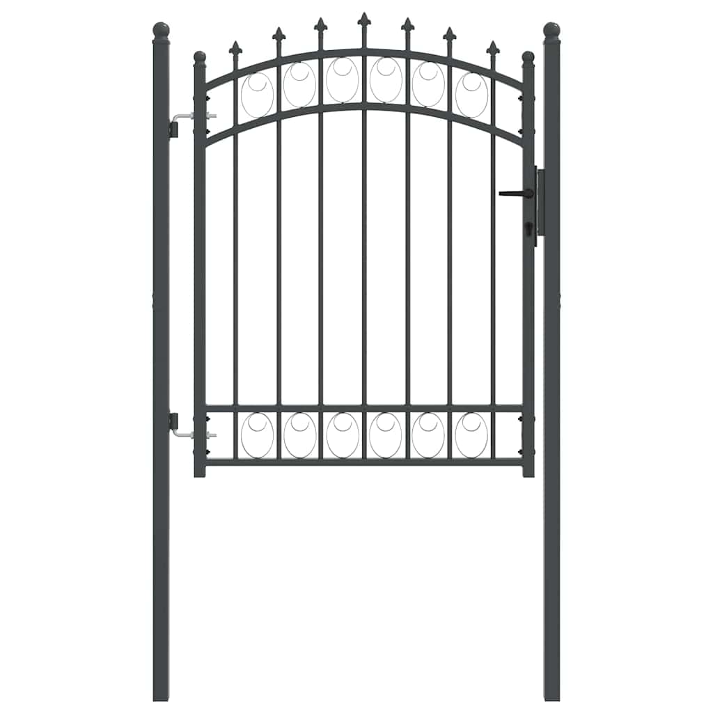 Cancello della recinzione con punte Grigio 150 x 100 cm