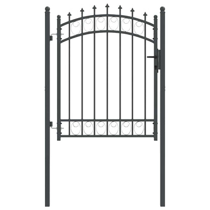 Cancello della recinzione con punte Grigio 150 x 100 cm