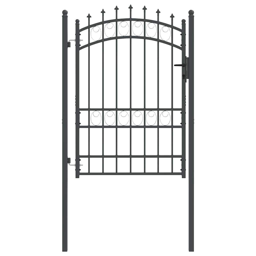 Cancello della recinzione con punte Grigio 170 x 100 cm