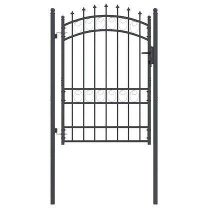 Cancello della recinzione con punte Grigio 170 x 100 cm