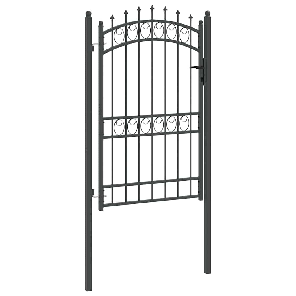 Cancello della recinzione con punte Grigio 200 x 100 cm
