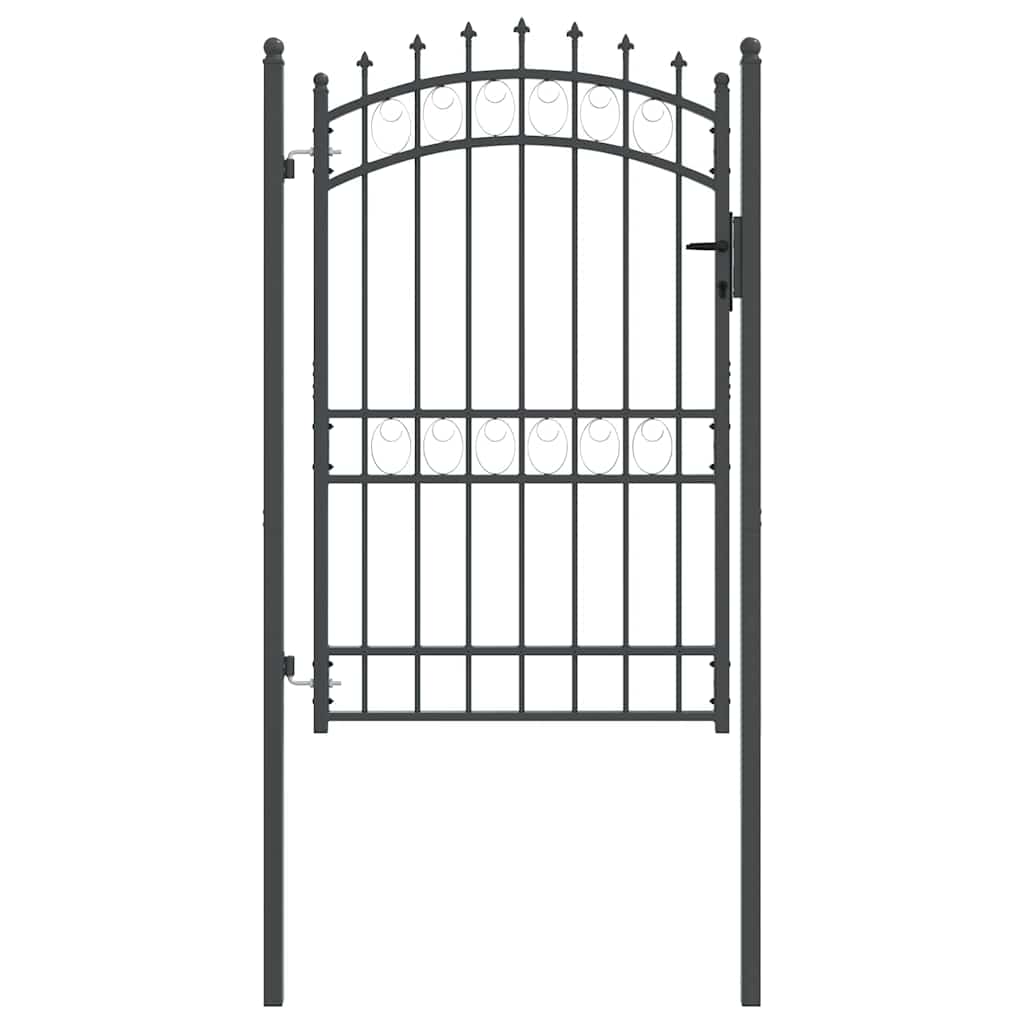 Cancello della recinzione con punte Grigio 200 x 100 cm
