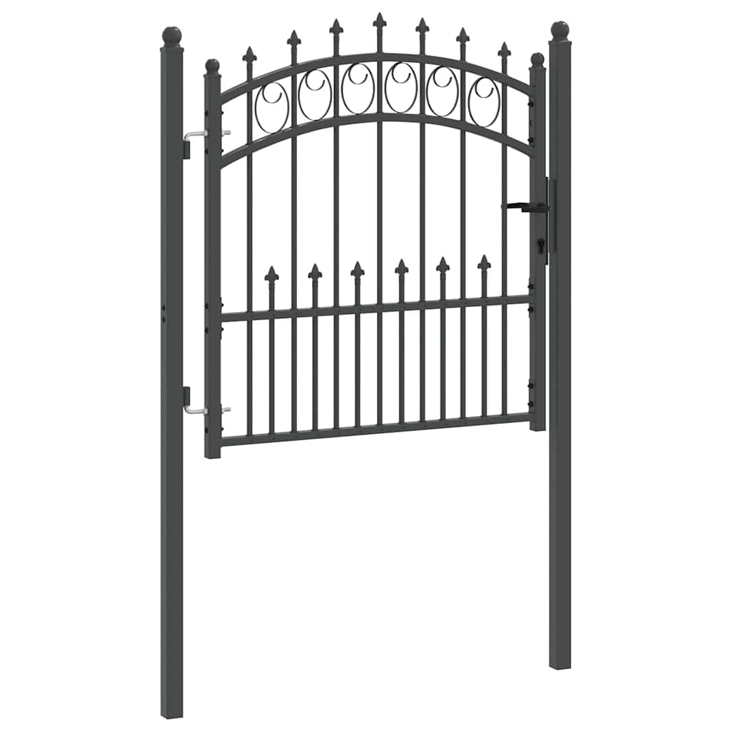 Cancello della recinzione con punte Grigio 100 x 100 cm
