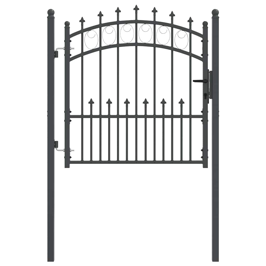 Cancello della recinzione con punte Grigio 100 x 100 cm