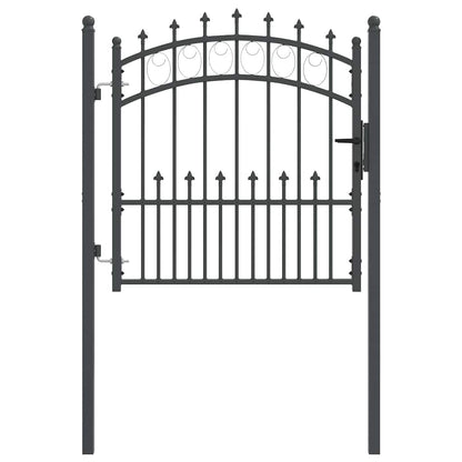 Cancello della recinzione con punte Grigio 100 x 100 cm