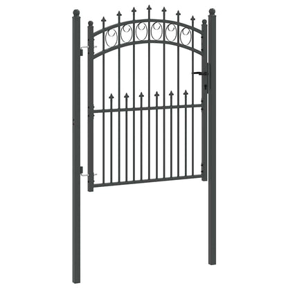 Cancello della recinzione con punte Emmen Grigio 150 x 100 cm