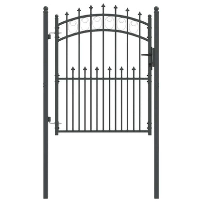 Cancello della recinzione con punte Emmen Grigio 150 x 100 cm