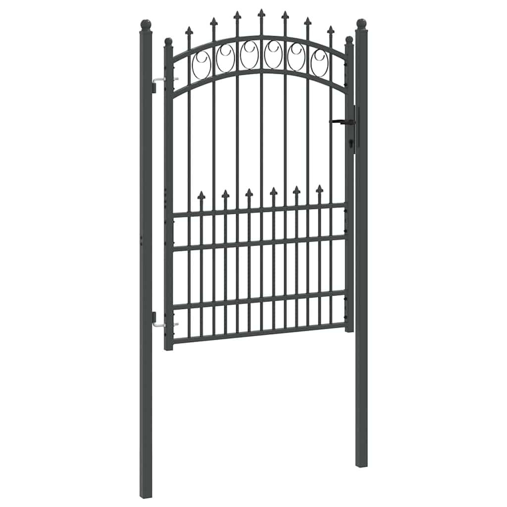 Cancello della recinzione con punte Grigio 170 x 100 cm