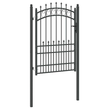 Cancello della recinzione con punte Grigio 170 x 100 cm