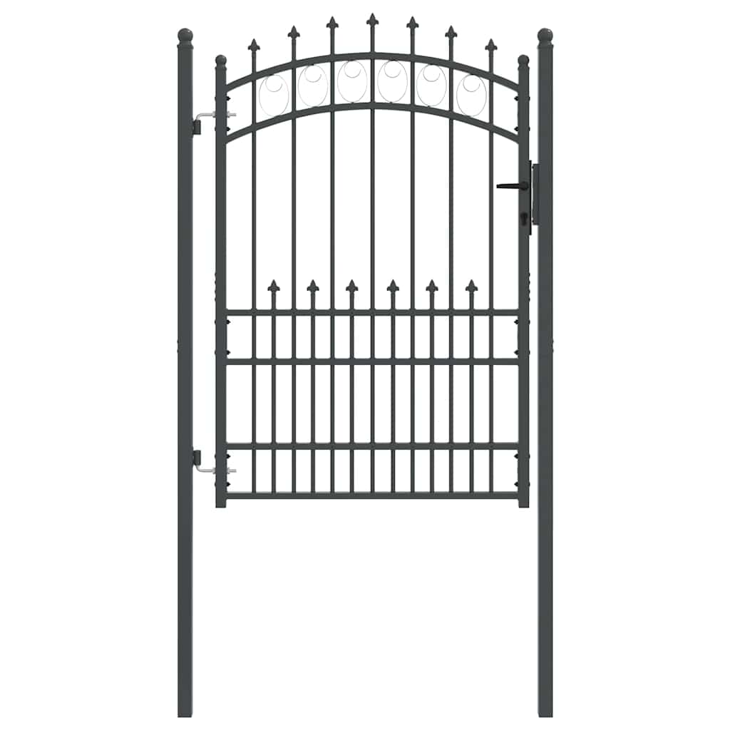 Cancello della recinzione con punte Grigio 170 x 100 cm