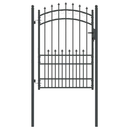 Cancello della recinzione con punte Grigio 170 x 100 cm