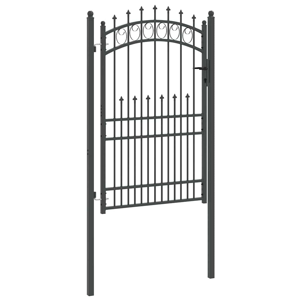 Cancello della recinzione con punte Grigio 200 x 100 cm