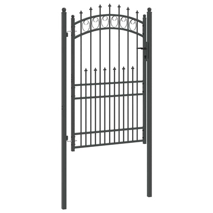 Cancello della recinzione con punte Grigio 200 x 100 cm