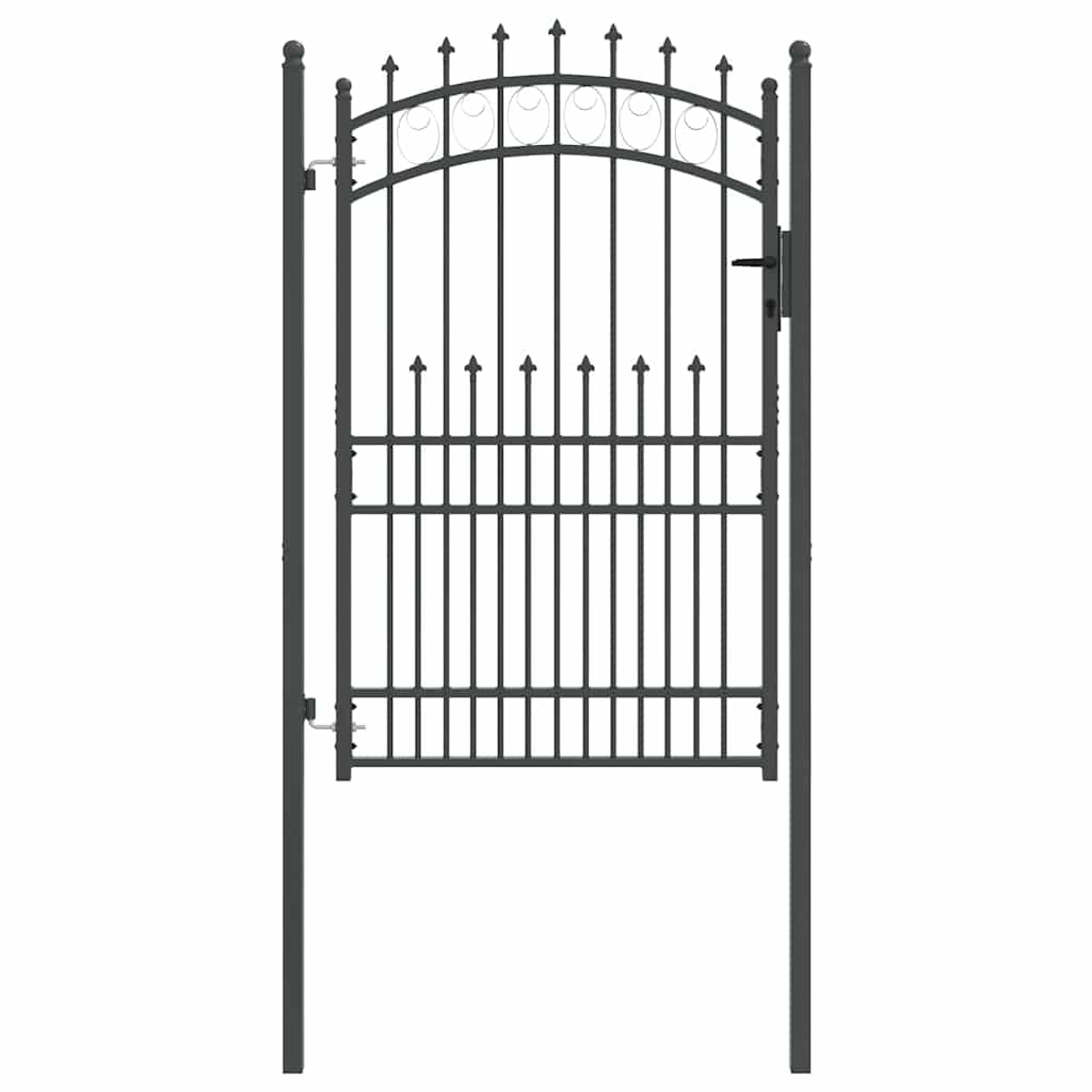 Cancello della recinzione con punte Grigio 200 x 100 cm