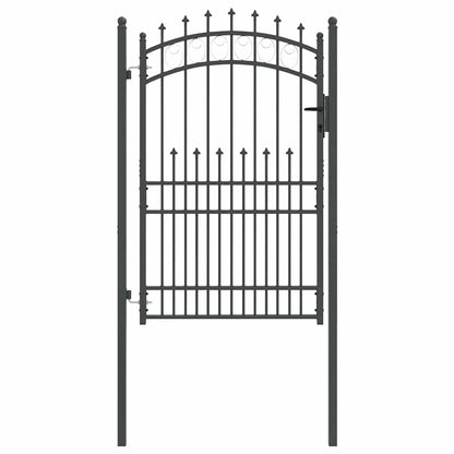 Cancello della recinzione con punte Grigio 200 x 100 cm