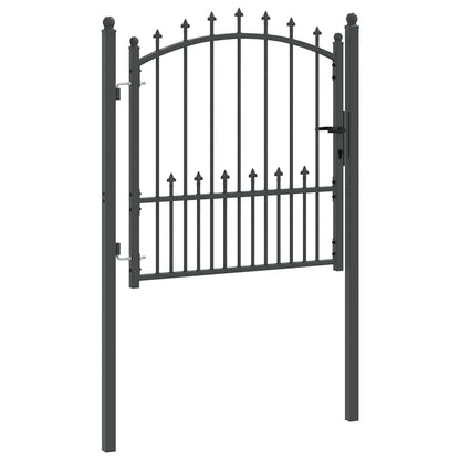 Cancello della recinzione con punte Grigio 100 x 100 cm