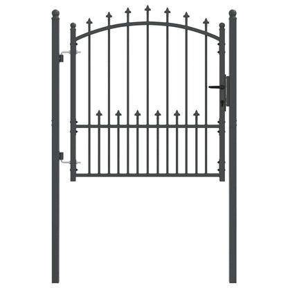 Cancello della recinzione con punte Grigio 100 x 100 cm