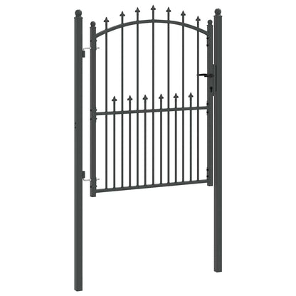 Cancello della recinzione con punte Emmen Grigio 150 x 100 cm