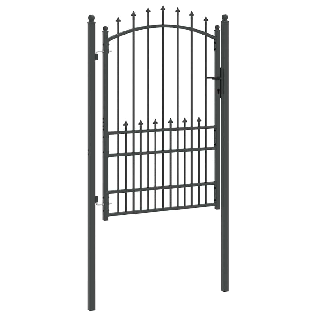 Cancello della recinzione con punte Grigio 170 x 100 cm