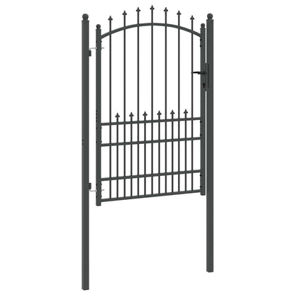 Cancello della recinzione con punte Grigio 170 x 100 cm