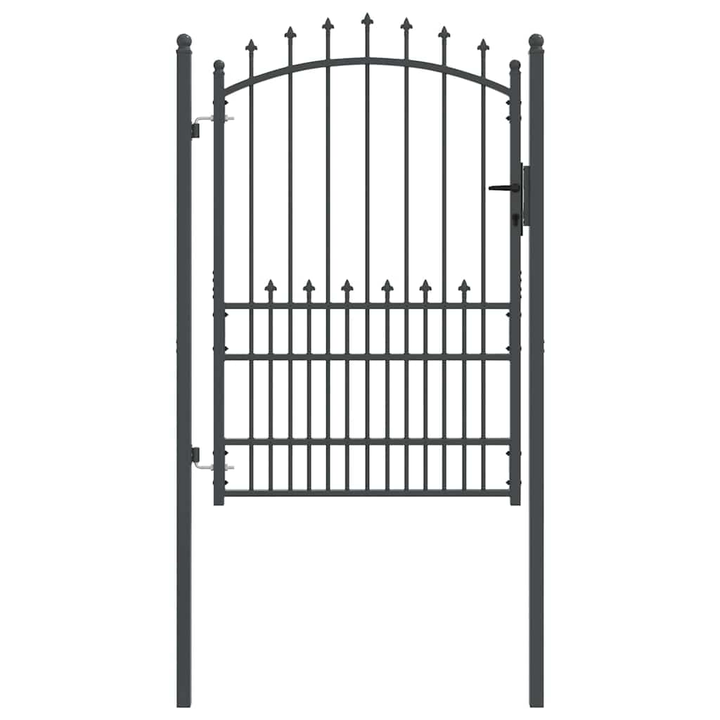 Cancello della recinzione con punte Grigio 170 x 100 cm