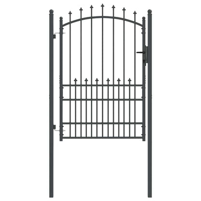 Cancello della recinzione con punte Grigio 170 x 100 cm