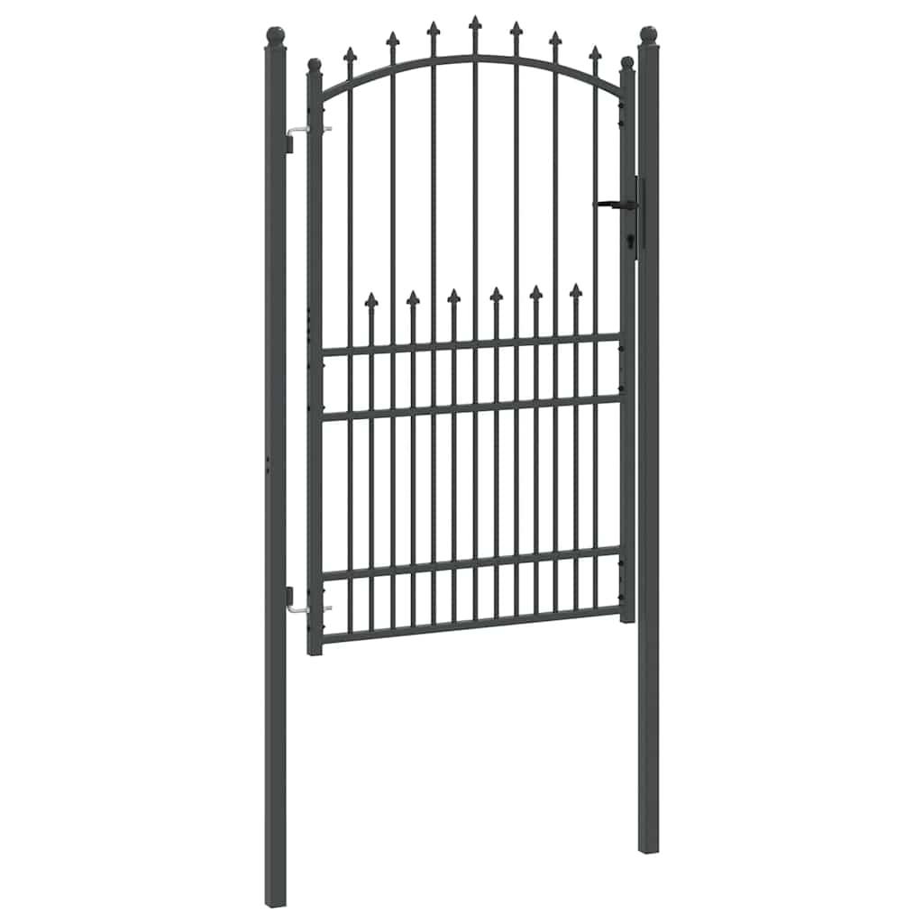 Cancello della recinzione con punte Grigio 200 x 100 cm