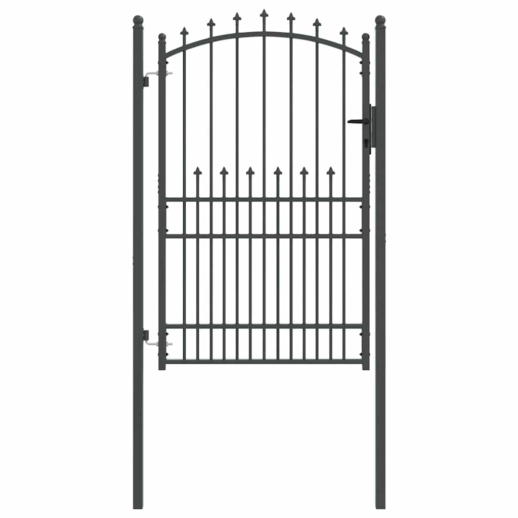 Cancello della recinzione con punte Grigio 200 x 100 cm