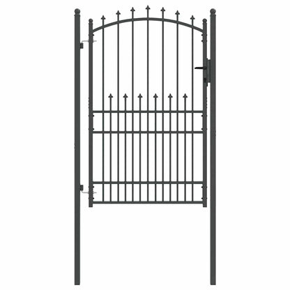 Cancello della recinzione con punte Grigio 200 x 100 cm