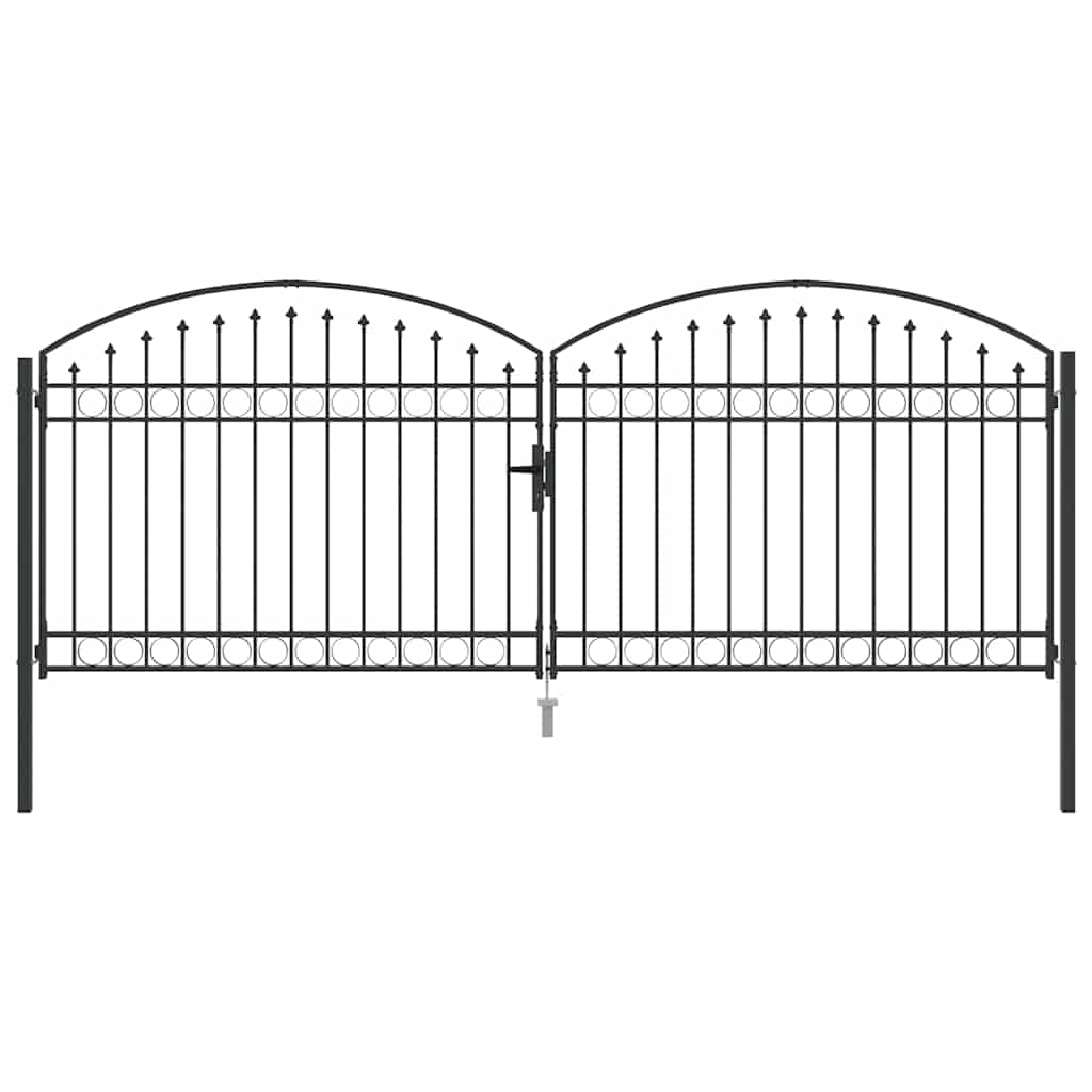 Cancello per recinzione Grigio 301 x 224.5 cm Acciaio