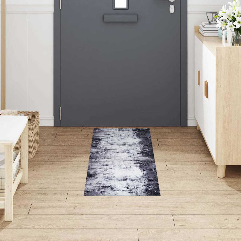 Tappeto da Cucina Grigio 150 x 45 cm Velluto