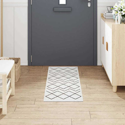 Tappeto da Cucina Bianco 150 x 45 cm Velluto