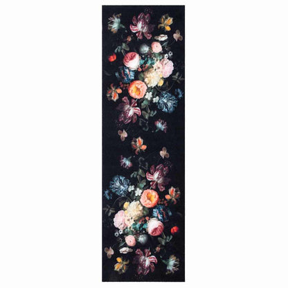 Tappeto da Cucina Nero 150 x 45 cm Velluto