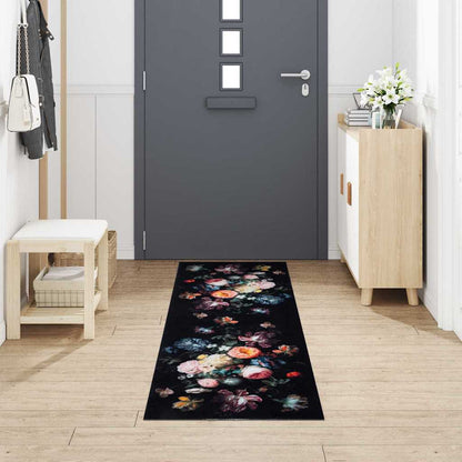 Tappeto da Cucina Nero 300 x 60 cm Velluto