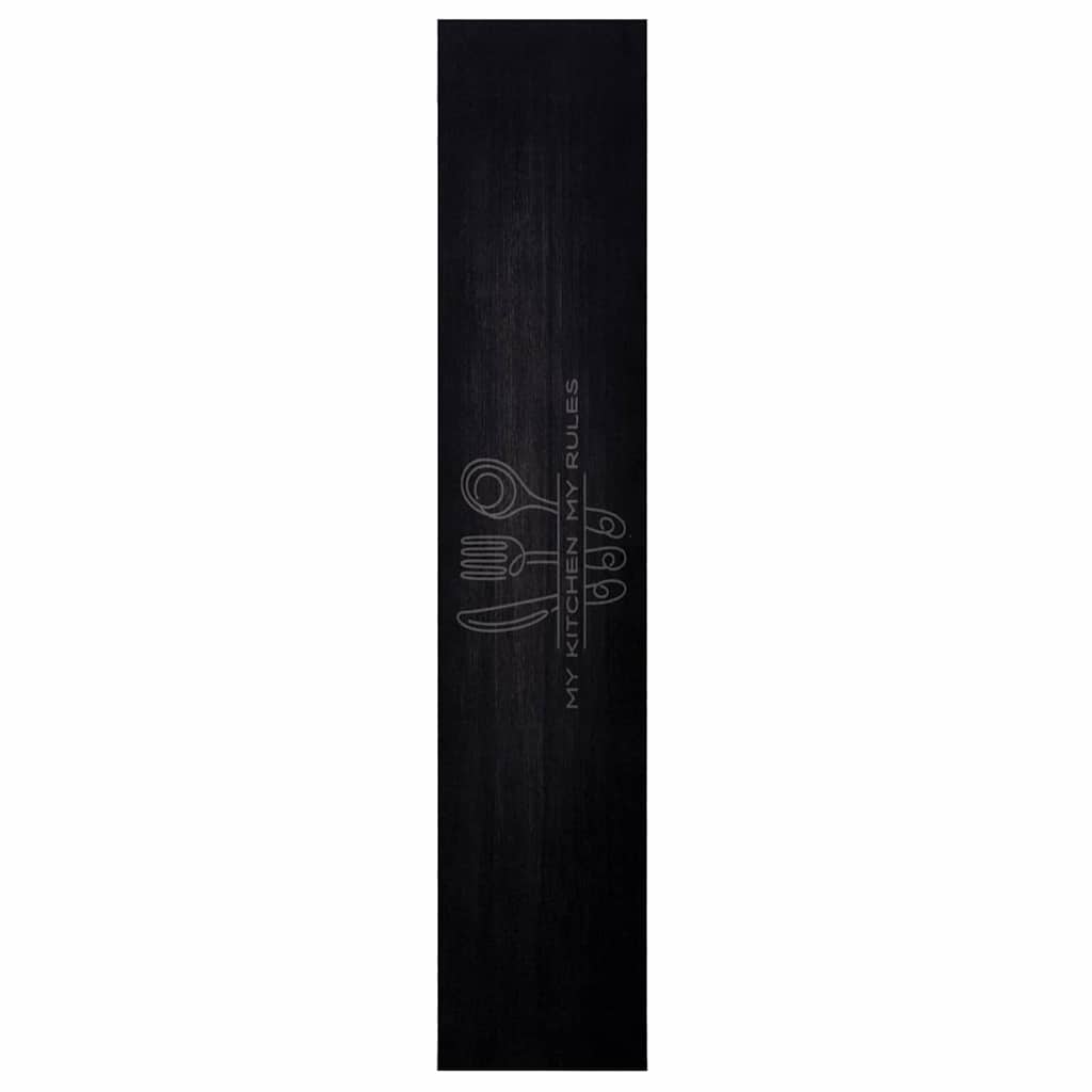 Tappeto da Cucina Nero 300 x 60 cm Velluto