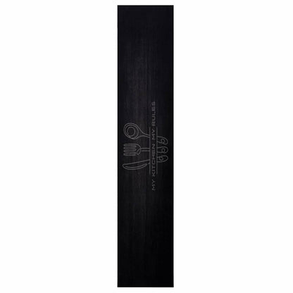 Tappeto da Cucina Nero 300 x 60 cm Velluto