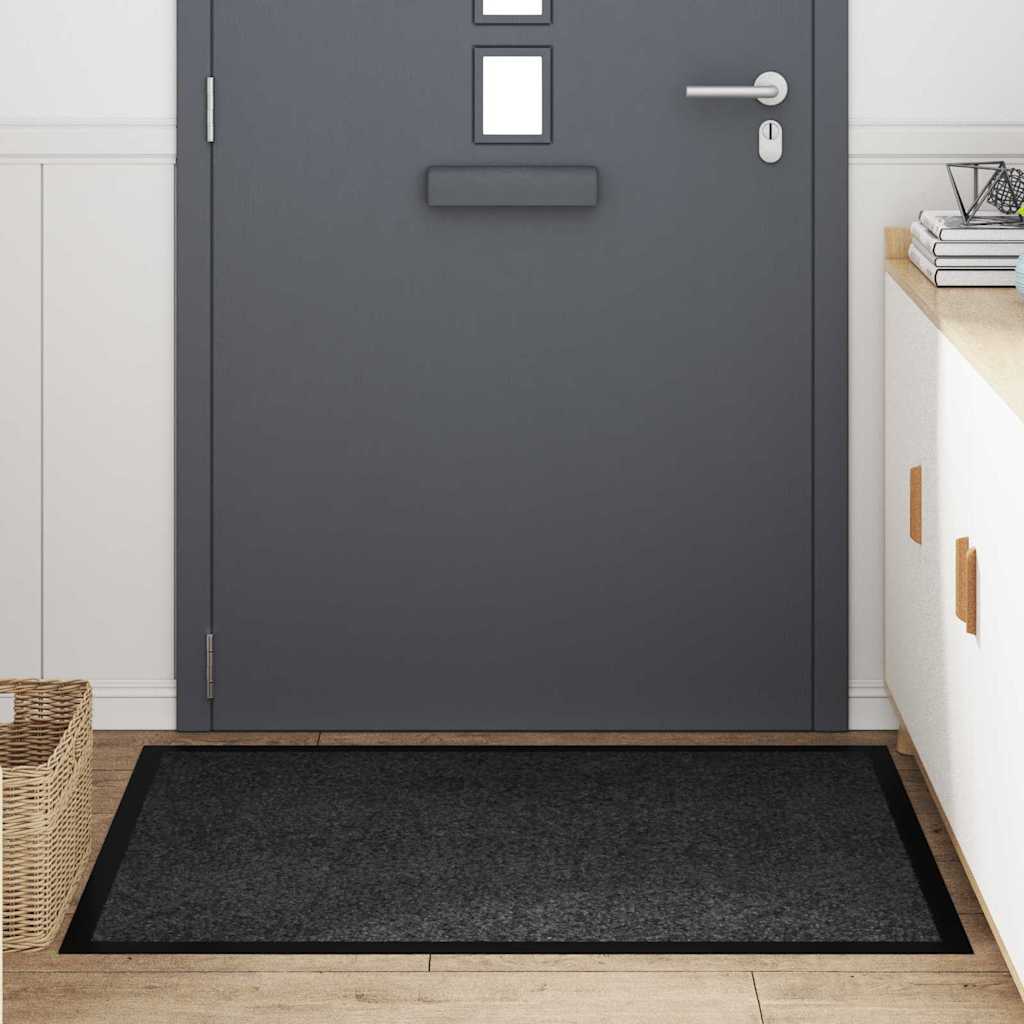 Tappetino Antracite 60 x 40 x 1.2 cm Tessuto Teddy
