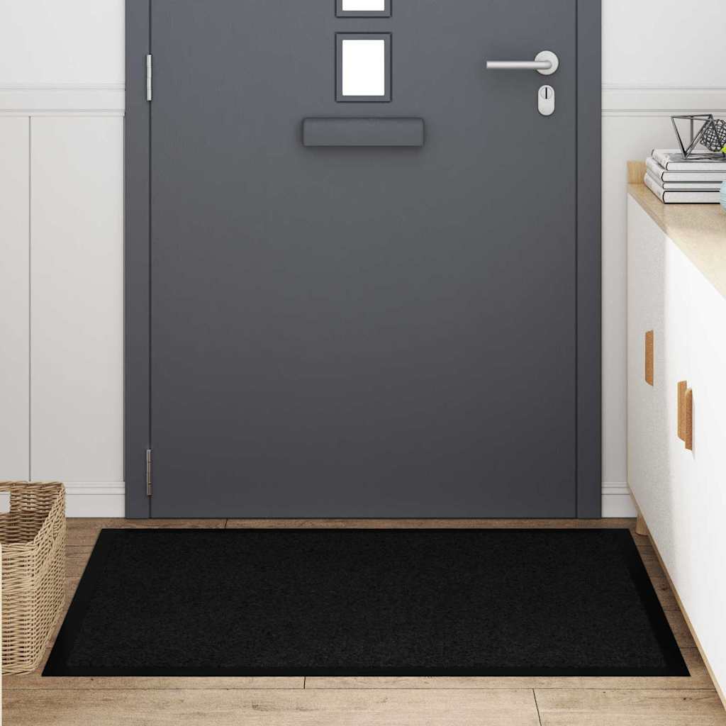 Tappetino Nero 60 x 40 x 1.2 cm Tessuto Teddy