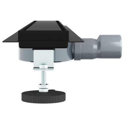 Scarico doccia 2-in-1 con sifone a 360Â° Nero 80 cm