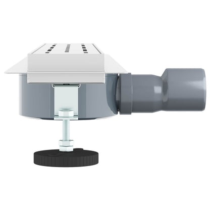 Scarico doccia con copertura in vetro e sifone a 360Â° 50 cm