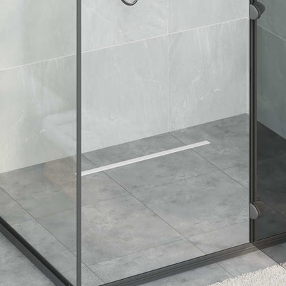 Scolascale per doccia a 360Ã‚Â° con modello slim Argento 60 cm