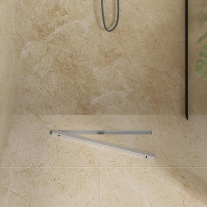 Scolascale per doccia a 360Ã‚Â° con modello slim Argento 60 cm