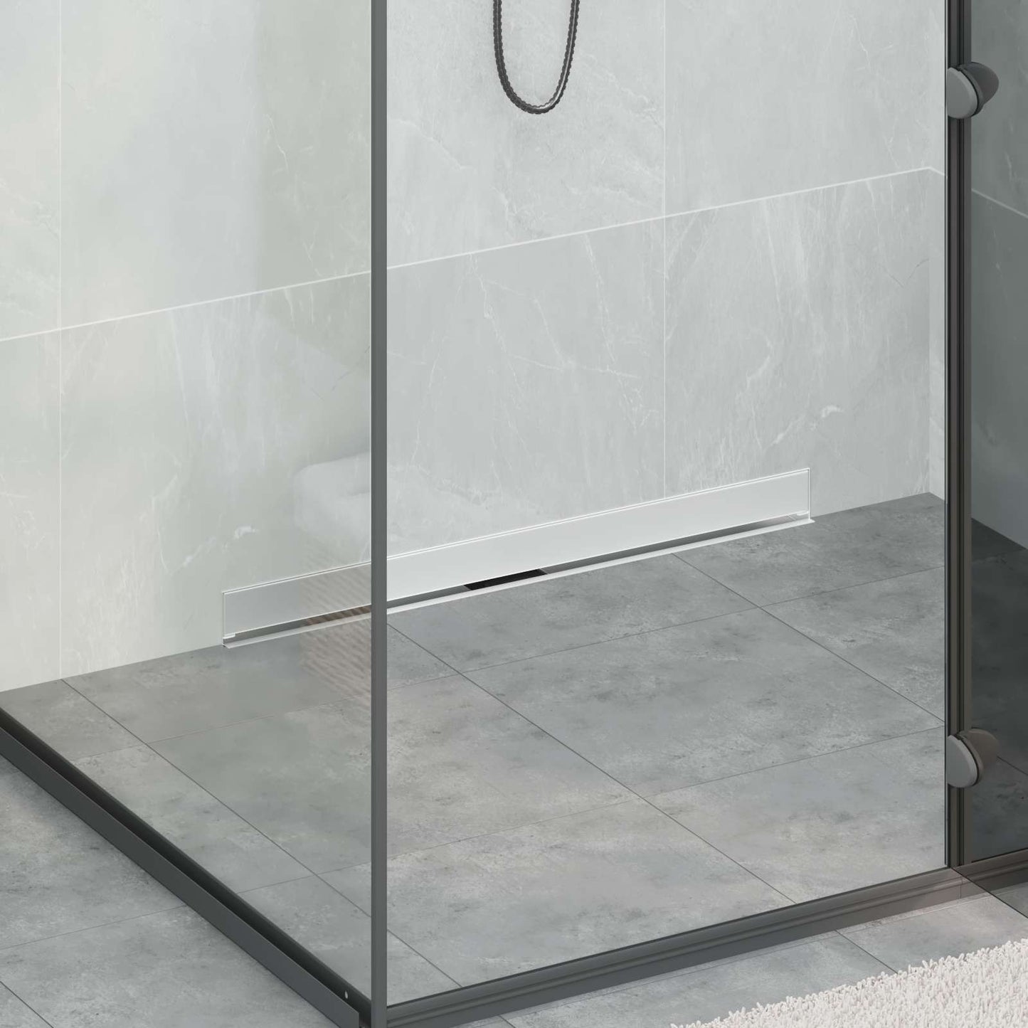 Scarico Doccia da Parete Argento 80 cm Acciaio Inox 304