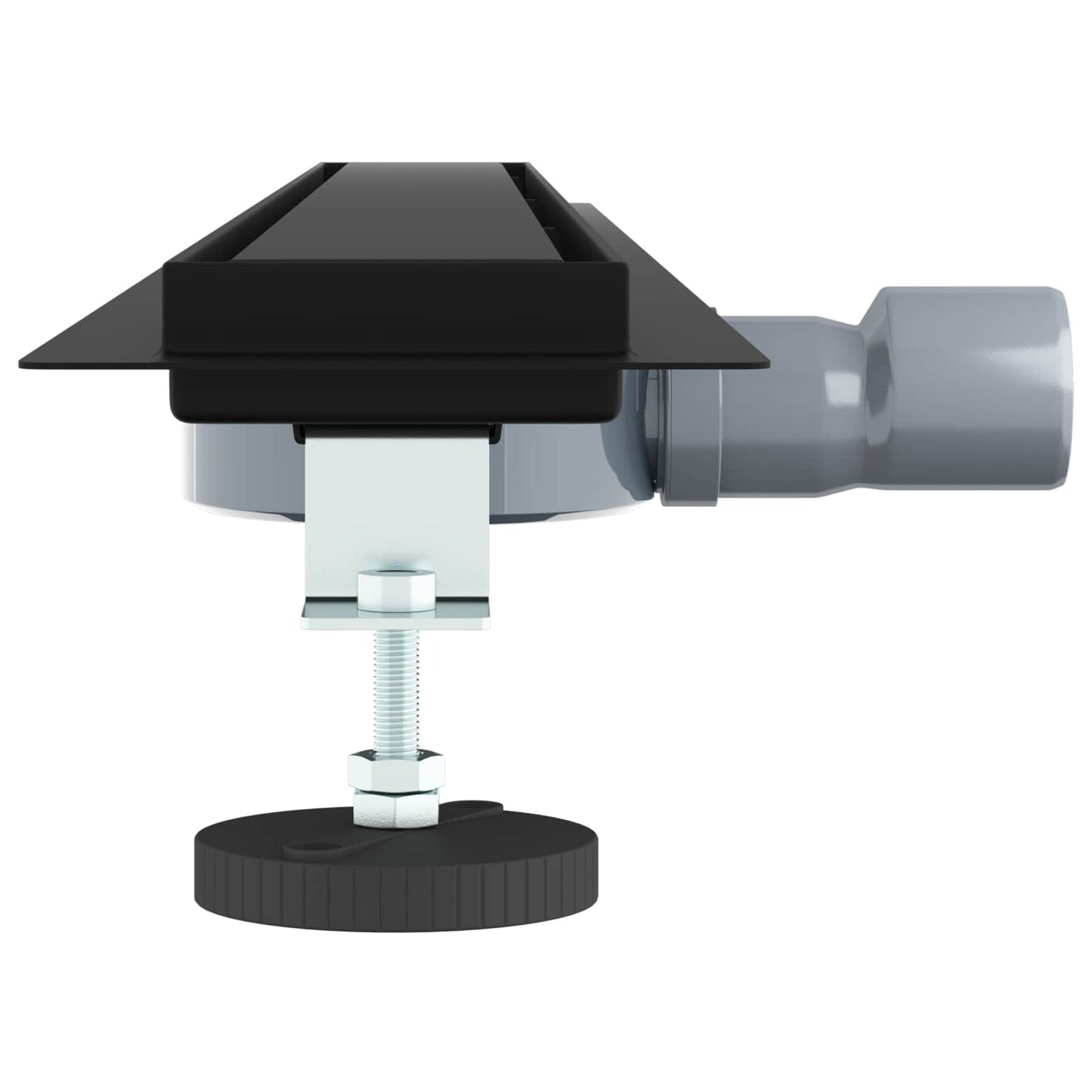 Scarico doccia 2-in-1 con sifone a 360Â° Nero 90 cm