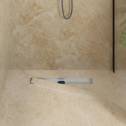 Scarico doccia 2-in-1 con sifone a 360Ã‚Â° Argento 60 cm