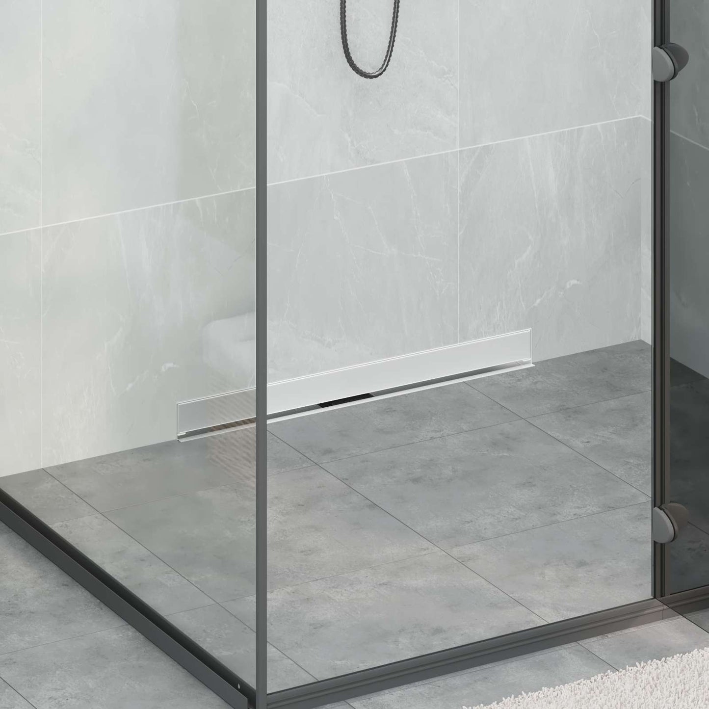 Scarico Doccia da Parete Argento 70 cm Acciaio Inox 304