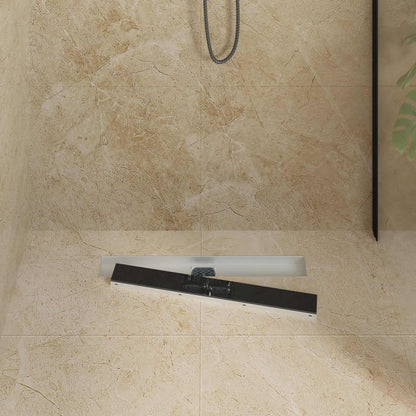 Scarico doccia con copertura in vetro e sifone a 360Â° 60 cm