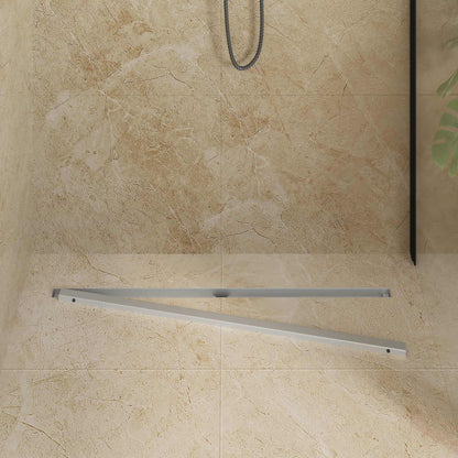 Scolascale per doccia a 360Â° con modello slim Argento 90 cm