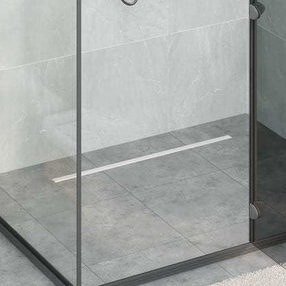 Scolascale per doccia a 360Â° con modello slim Argento 80 cm