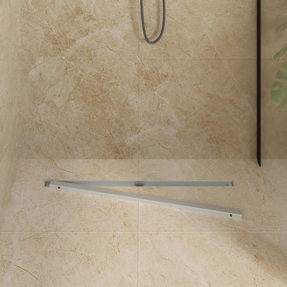 Scolascale per doccia a 360Â° con modello slim Argento 80 cm